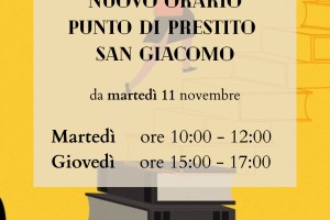 Nuovi orari punto di prestito di san giacomo 