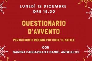 Lunedì 12 dicembre 2022
Questionario d&#39;Avvento