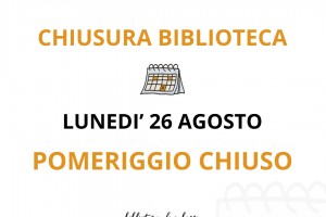 CHIUSURA POMERIDIANA biblioteca don bosco