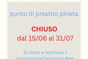 Chiusura estiva 