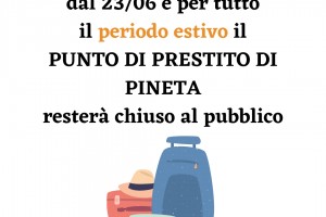 Chiusura punto di prestito di Pineta