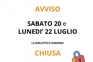 CHIUSURE biblioteca don bosco