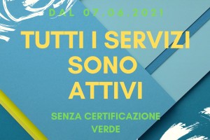 Tutti i servizi di biblioteca sono attivi senza certificazione verde