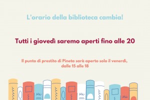 L&#39;orario della biblioteca cambia!