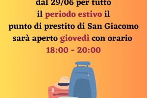 Orario sede di San Giacomo