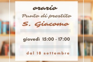 Orario punto di prestito San Giacomo