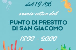 Orario estivo - punto di prestito San Giacomo